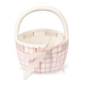 Target Bullseye Playground Pink and White Checkered Ceramic Basket with Bow 2026